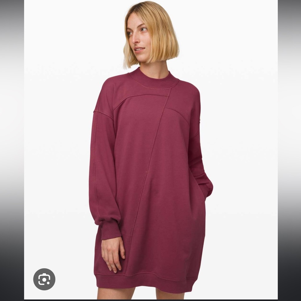 Lululemon broken beats sweater dress in plumful